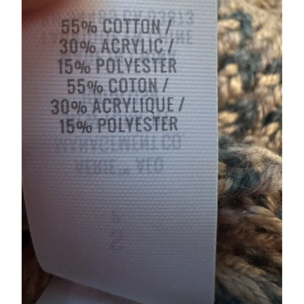 AERIE‎ Oversized Animal Print Crewneck Soft Cozy Brown Sweater SMALL NWT